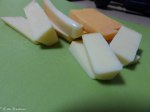 Pieces of cheese for stuffing